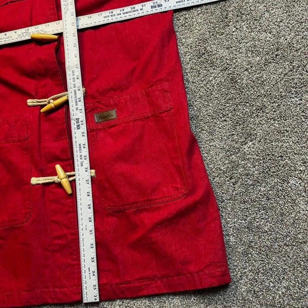Vintage cottage core denim & co hooded coat size large 100% cotton - Picture 3 of 3